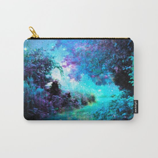 Fantasy Garden Path Turquoise Purple Carry-All Pouch