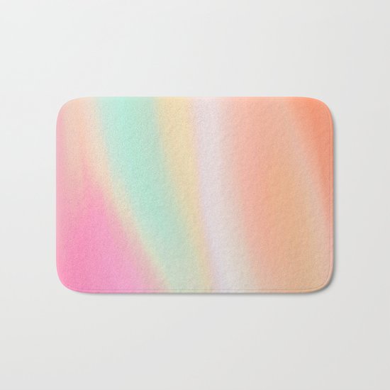 Digital painted texture illustration, pastel soft colors Bath Mat