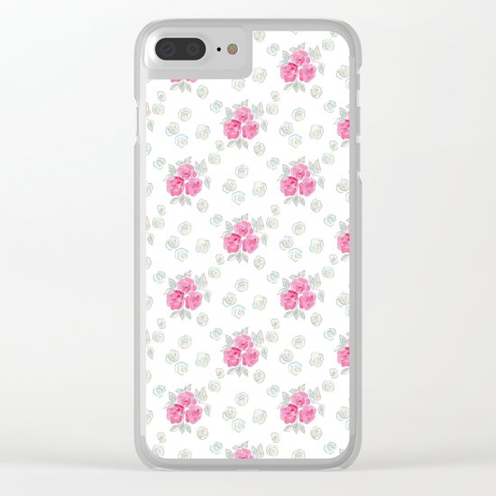 Watercolor. Rose .10 Clear iPhone Case