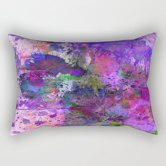 Lilac Chaos - Abstract Rectangular Pillow