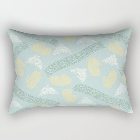 Merry Christmas- Winter fun pattern Rectangular Pillow