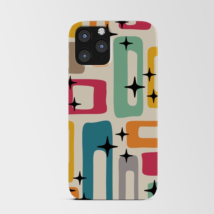 Mid Century Modern Abstract Pattern 242 Mid Mod Googie iPhone Card Case