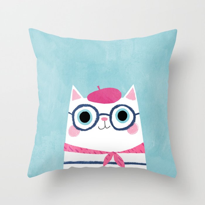 Ooh La La Antoinette The Parisian Cat Throw Pillow By