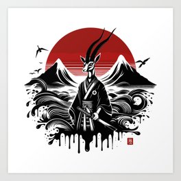 The sword master (The Gazelle Samurai) Art Print