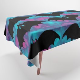 Bats And Bows Blue Pink Tablecloth