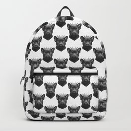 King french bulldog Backpack | Artstyles, Pug, Love, Bulldog, Dog, Frenchbulldog, Illustration, Black And White, Cool, Nature 