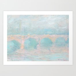 Claude Monet Waterloo Bridge Sunset 1904 Art Exhibition Art Print