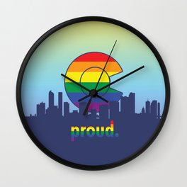 Colorado Pride Wall Clock