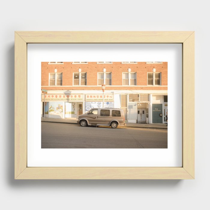 Chinatown Minivan Recessed Framed Print