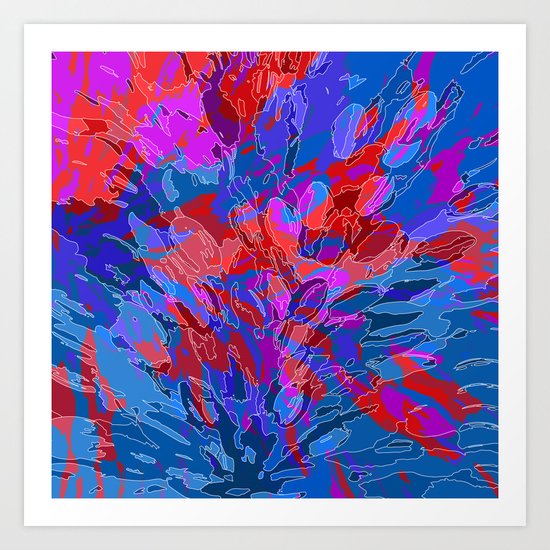 exploding coral Art Print