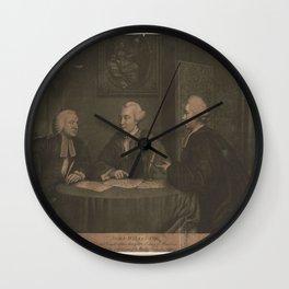 Mr. Serjeant Glyn, John Wilkes Esqr. The Revd. Mr. John Horne, Vintage Print Wall Clock | Print, Old, Artwork, Design, Antique, Retro, Historic, Portrait, Vintage, Engraving 
