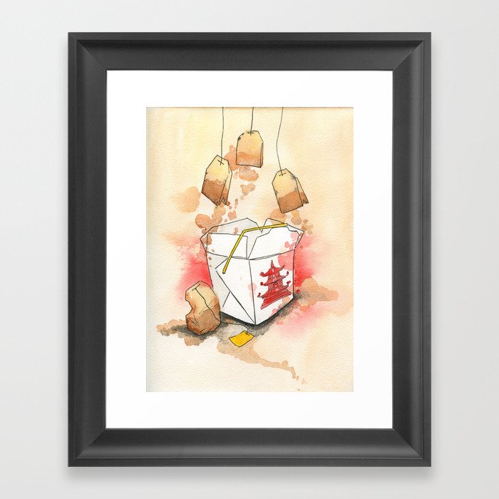 Tea Bags and Take out Framed Art Print