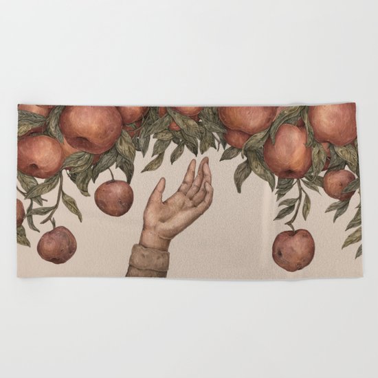 Apple Picking Beach Towel