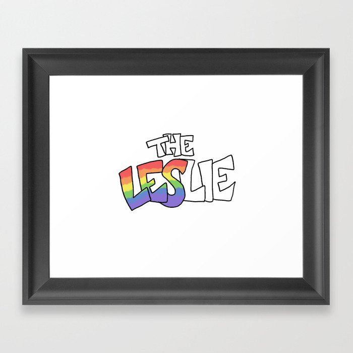 The Leslie Logo Framed Art Print