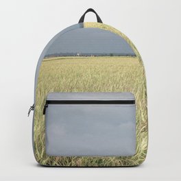 Golden Yellow Paddy Field Backpack