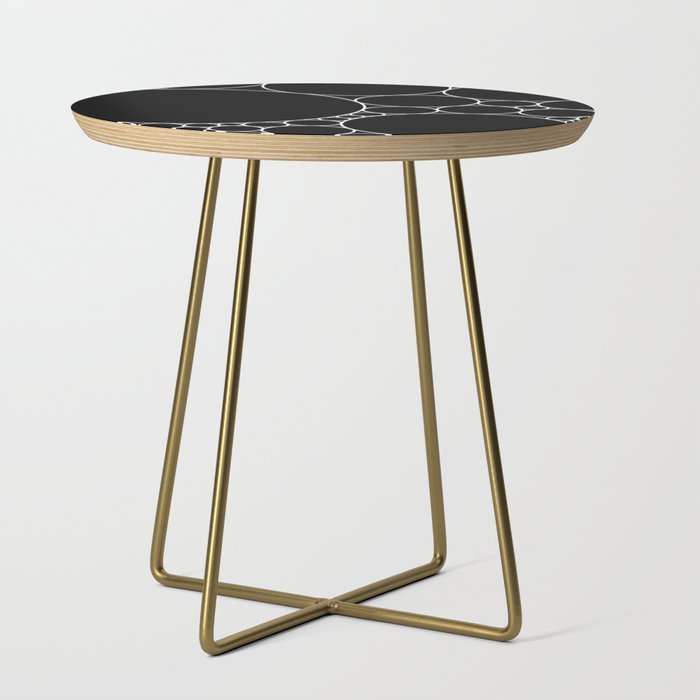 Geometric Abstract - Circles (White) Side Table