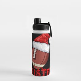 American Football Christmas Pajama Shirt Funny Water Bottle