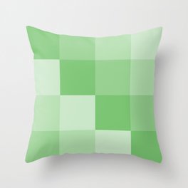 Four Shades of Green Square Throw Pillow