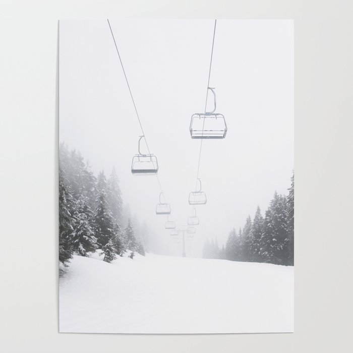 Winter Ski Lift - Chairlift  Poster
