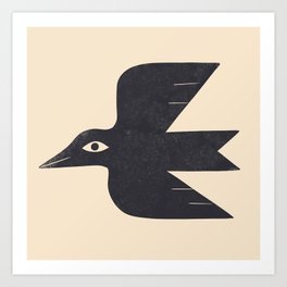 Minimal Blackbird No. 1 Art Print