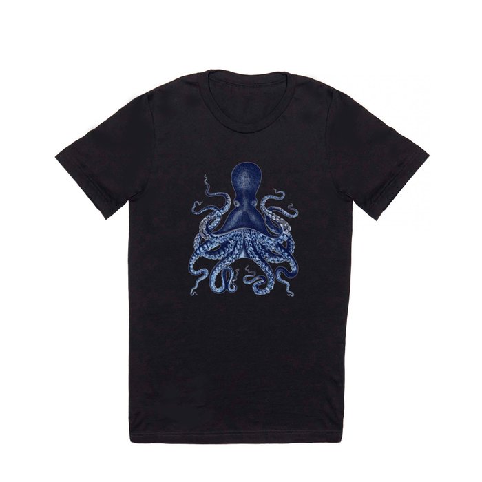 Watercolor blue vintage octopus T Shirt by South Pacific Prints | Society6