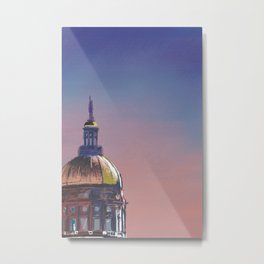 Gold Dome – Atlanta, Georgia Metal Print | Capital, Blue, Drawing, Golddome, Skyline, Sunrise, Pink, Capitoldome, Sunset, Gold 