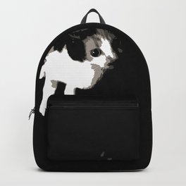 Beware the Demon Cat Backpack | Verionica, Kitten, Feline, Black And White, Cat, Annoyed, Pop Art, Demon, Graphicdesign, Digital 