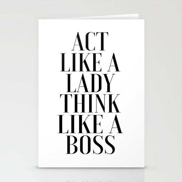 LIKE A BOSS, Act Like A Lady Think Like A Boss,Boss Gift,Girl Boss,Boss Lady,Girls Room Decor,Fashio Stationery Cards