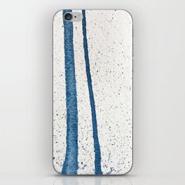 Parallel Universe [vertical]: a pretty, minimal, abstract piece in lines of vibrant blue and white iPhone Skin