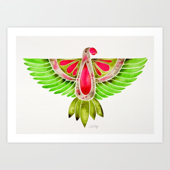 Lovebird Parrot Art Print