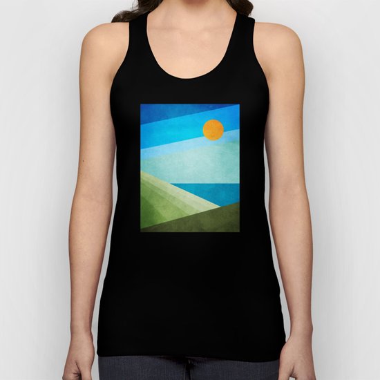 Green Fields Blue Waters Unisex Tank Top