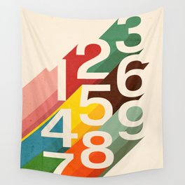 Retro Numbers Wall Tapestry
