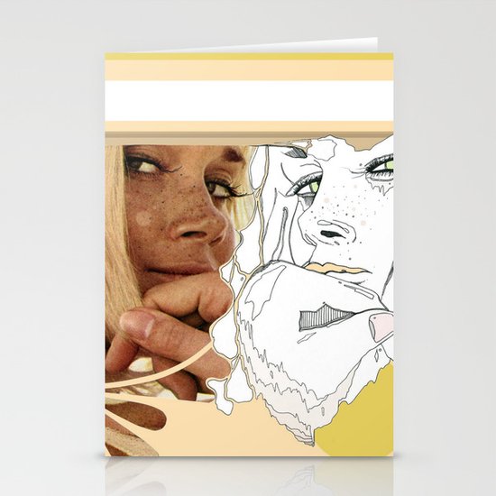 vintage peach Stationery Cards