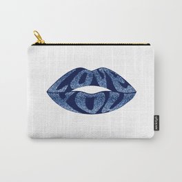 Love you with glitter letters inside lips Carry-All Pouch
