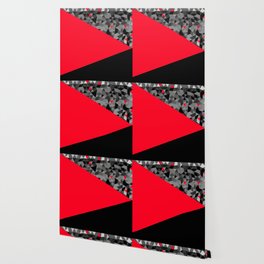 Pattern Abstrait Triangles Rouge/Noir Wallpaper