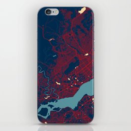 Brazzaville City Map of Republic of the Congo - Hope iPhone Skin