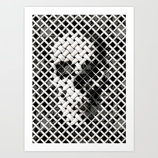 Wicker Skull Art Print