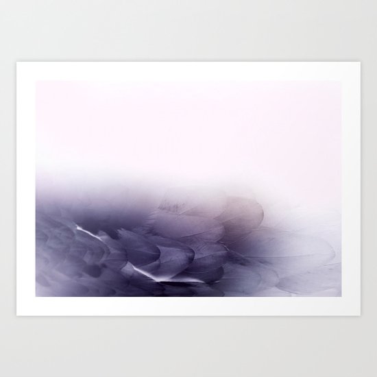purple feathers Art Print