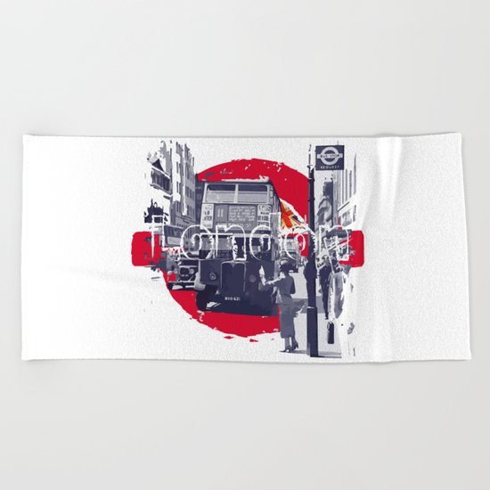 London 1930s Beach Towel