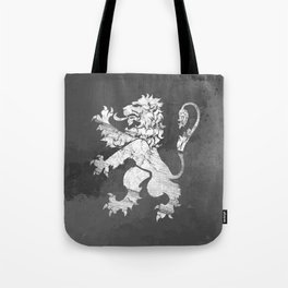 Lion Rampant - Charcoal Grunge Tote Bag