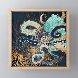 Metallic Octopus II Framed Mini Art Print