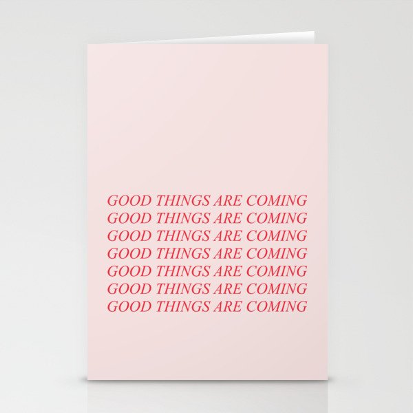 Good things are coming - lovely positive humor vintage illustration Stationery Cards