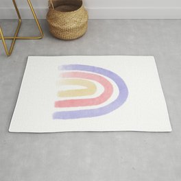 Gentle Rainbow Rug | Digital, Graphicdesign, Rainbow, Pastel, Watercolor, Babyroom, Nursery, Rainbowroom, Pastelrainbow, Acrylic 