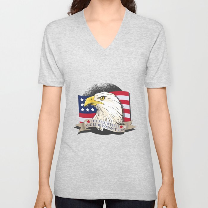 American Patriot Eagle V Neck T Shirt