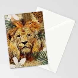 Jungle Lion Stationery Card