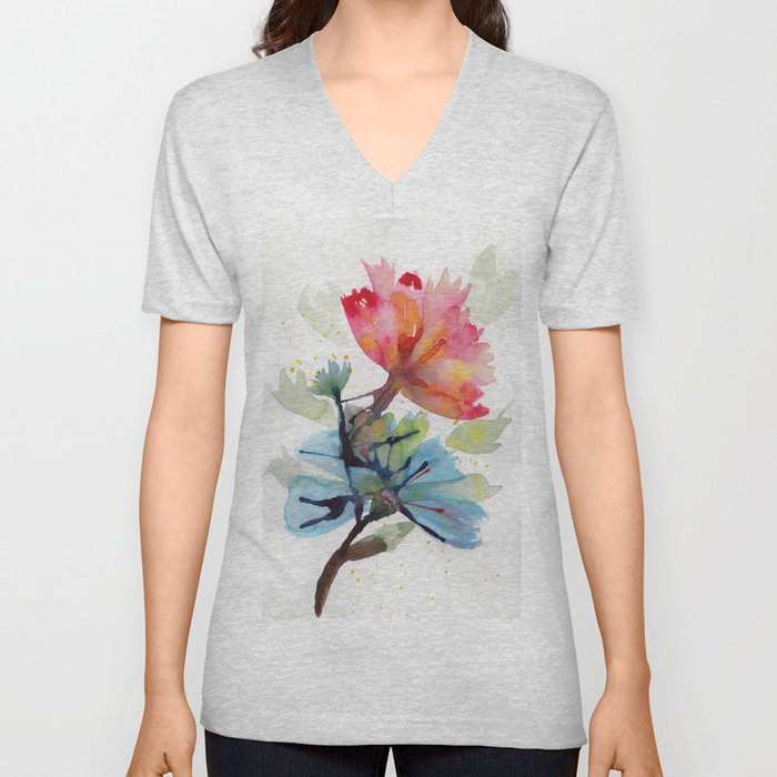 Ballet Blossoms V Neck T Shirt