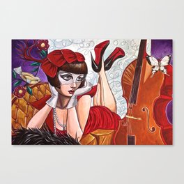 Lady in Red Canvas Print