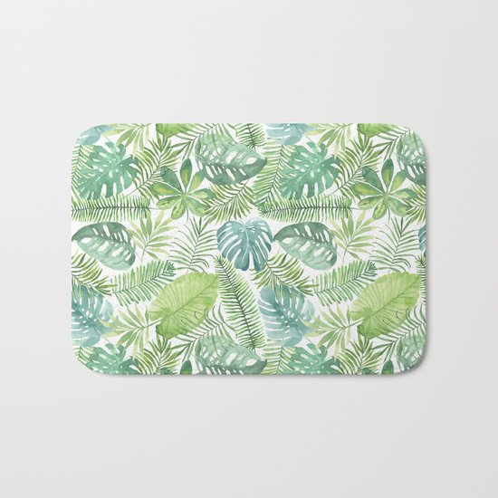 Tropical Branches Pattern 08 Bath Mat