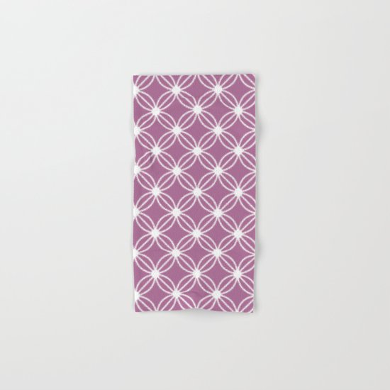 Abstract Circle Dots Purple Hand & Bath Towel