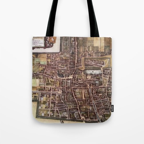 Replica city map of The Hague 1649 Tote Bag